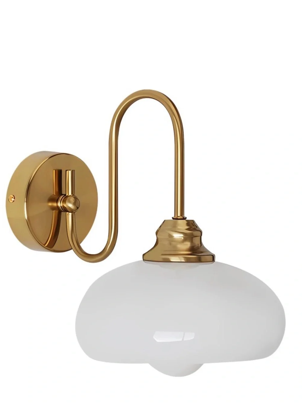 1-Light Vintage Bathroom Wall Sconces Gold Globe
